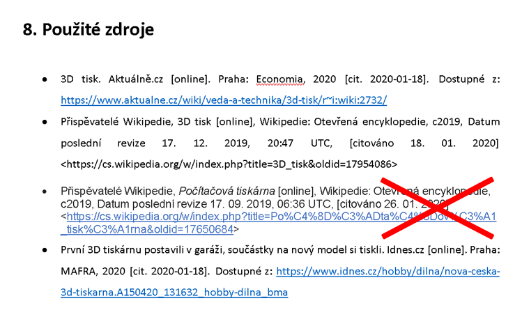 Jak uvést zdroj v textu?